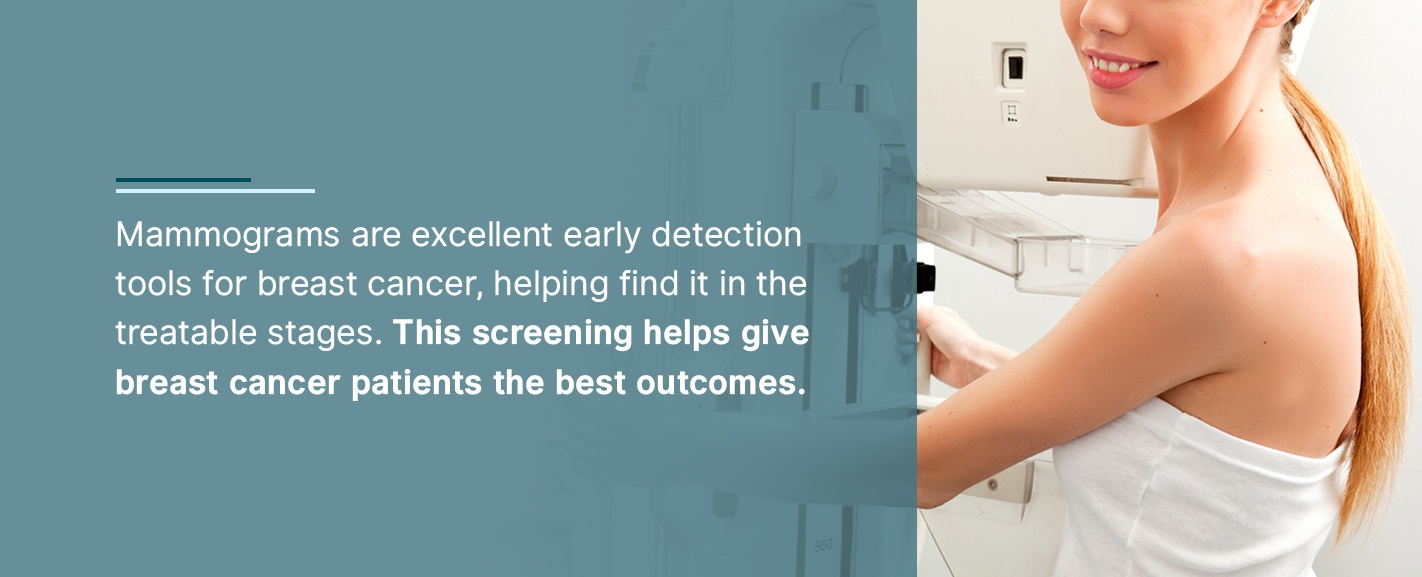 Mammograms are excellent early detection tools